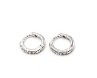 Sterling 925 Huggie Hoop Earrings
