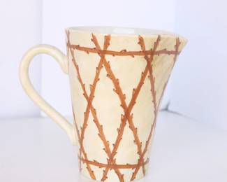 Italian Hand-Painted Ceramic Pitcher 1995 for FPD