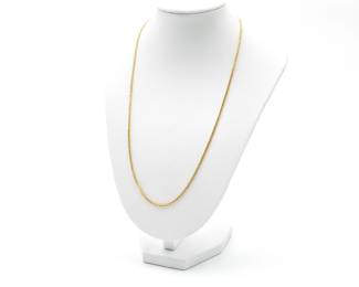 Gold-Tone Sterling Silver Chain Necklace
