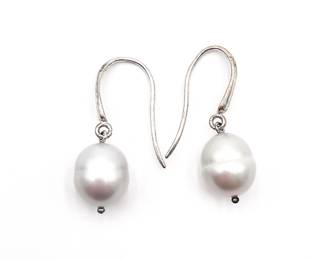 Sterling Silver Freshwater Pearl Dangle Earrings