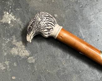 Cooper Handcrafted Bone Eagle Head Walking Stick