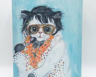 Canvas Print of Elvis as a Cat