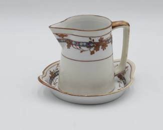 Antique Nippon Hand Painted Porcelain Jug & Plate