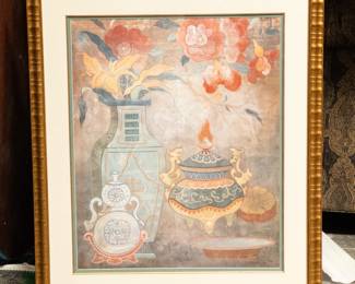 Framed Janet Brignola-Tava Incense Burners Lithograph