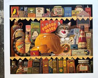 Charles Wysocki Ethel the Gourmet 1992 Limited Edition Lithograph
