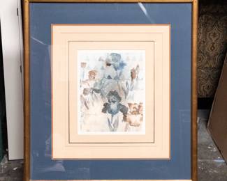 Beverly McLarty 'Hearts & Flowers II' Signed Gold Frame