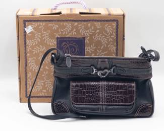 Brighton Black and Brown Leather Purse with Packaging
