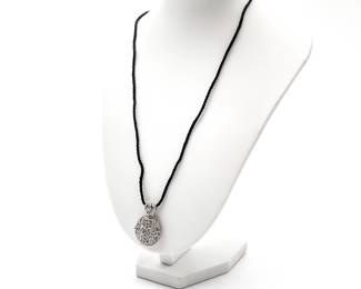 MEDA Sterling Silver 925 Floral Pendant Necklace