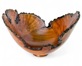 Ramirez Natural-Edge Osage Orange Turned Wood Bowl