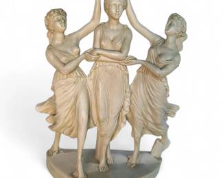 Vintage Three Graces Resin Figurine