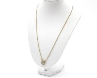 Judith Ripka Sterling Silver Flower Necklace