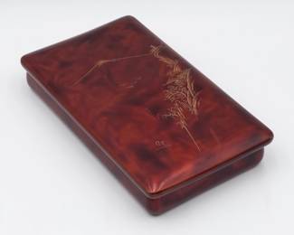 Vintage Japanese Tortoiseshell Lacquered Box