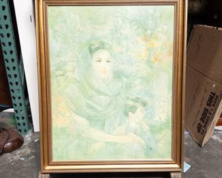 Mary Miller “Quiet Moment” , Wooden Gold-Frame Picture