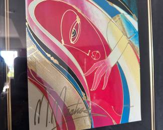 $250. Martiros Manoukian, Armenian (Born 1947) Hand Embellished Serigraph on Paper "Portrait" Signed and Numbered ####/2000.   art measures27-1/4" x 21-1/4". Frame measures 40-1/8" x 33-3/4".