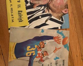 2 1953 Greensboro High School Football Programs Have yearbooks as well