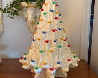 Vintage Ceramic Christmas Trees
(Lights are birds) rare