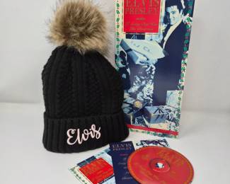 38 RockinAroundtheHolidaysElvisCDPomPomBeanieCombo