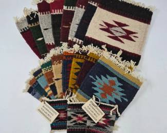 31 SouthwestThreadsHandwovenWoolCoastersHotPadsKeychains