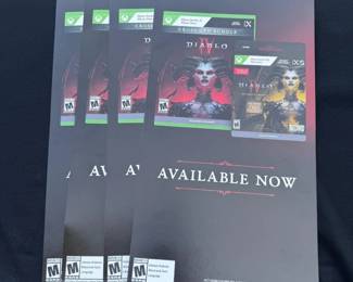 95 FourDiabloIVXboxSeriesXPromoPostersOriginalStoreDisplay