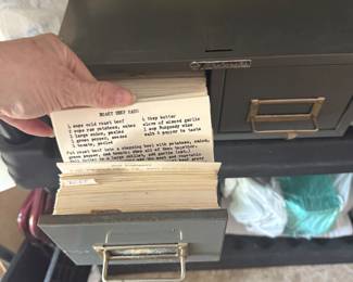 Over 3000 recipes hand typed and cataloged