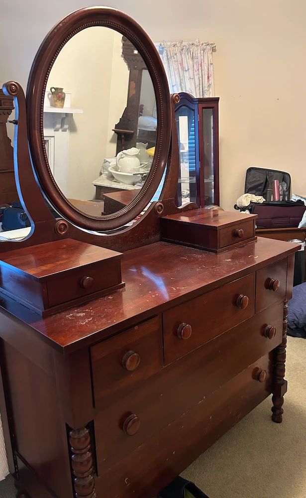 Cherry Dresser with Mirror