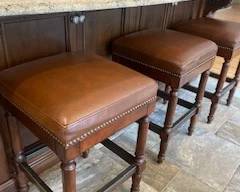 Leather bar stools