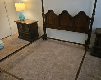 This is a vintage piece from the '70s headboard also at my house off of Sarno with the metal frame $40. Do not come to this location