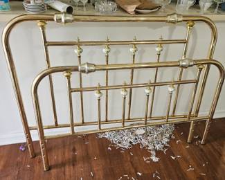 Full size faux brass headboard and footboard. Also at my house off of sarno. $30