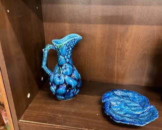 Inarco Blue Mood Pottery Pitcher