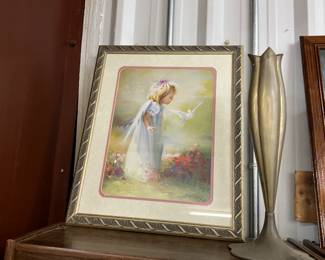 Home Interiors Framed "Garden Party" Signed