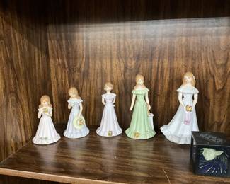 Enesco Growing Up Girls Birthday Figurines -Ages 9, 12, 13,15 & 16