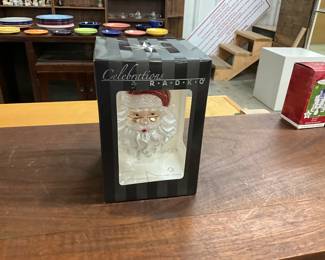 Celebrations by Radko Glass Santa Head Christmas Ornament