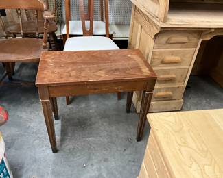 Wood Side Table or Piano Bench