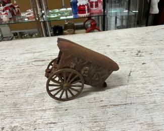 Cast Iron Horse Drawn Ice Wagon Toy