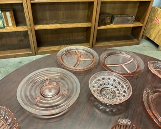 Assorted Pink Depression Glass
