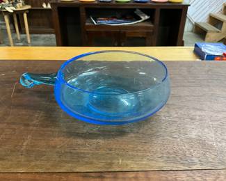 Hand Blown Radiant Blue Glass Bowl