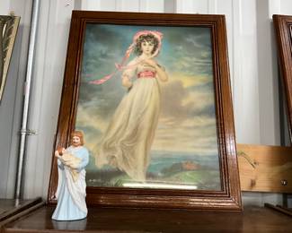 Framed "Pinkie" Print by Sir Thomas Lawrence Gainsborough