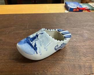 Delft Blue Hand Painted Ceramic Dutch Clog/Shoe