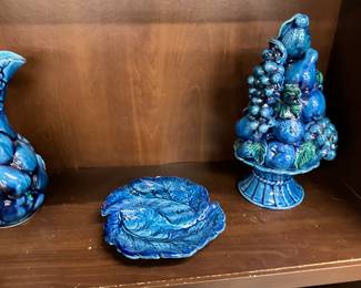 Inarco Blue Mood Pottery Divided Dish