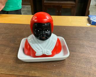 Aunt Jemima / African American Covered Butter Dish