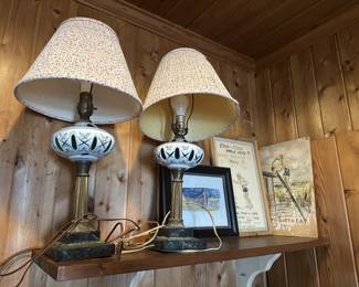 mid century lamps and decor