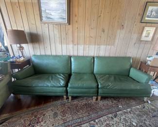 vinyl mid-century 3 piece couch
