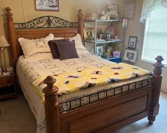 Sumpter Queen Size Bed with Insignia Mattress Set