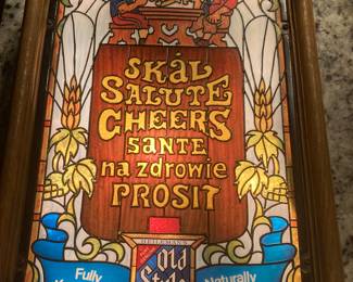 Old Style lighted beer sign