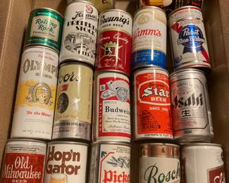 Beer cans from the 1960's and 1970's