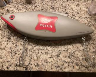 Miller High Life 2001 fishing lure beer sign