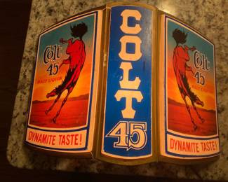 Colt 45 lighted beer sign