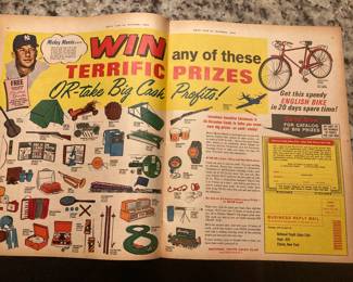 Mickey Mantle 2-page ad for Boy Scout contest