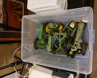 John Deere cast metal toy tractors