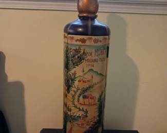 Wood decoupaged bottle / Shelf
